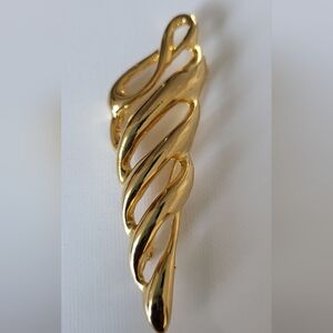Vintage Goldtone Swirl Brooch